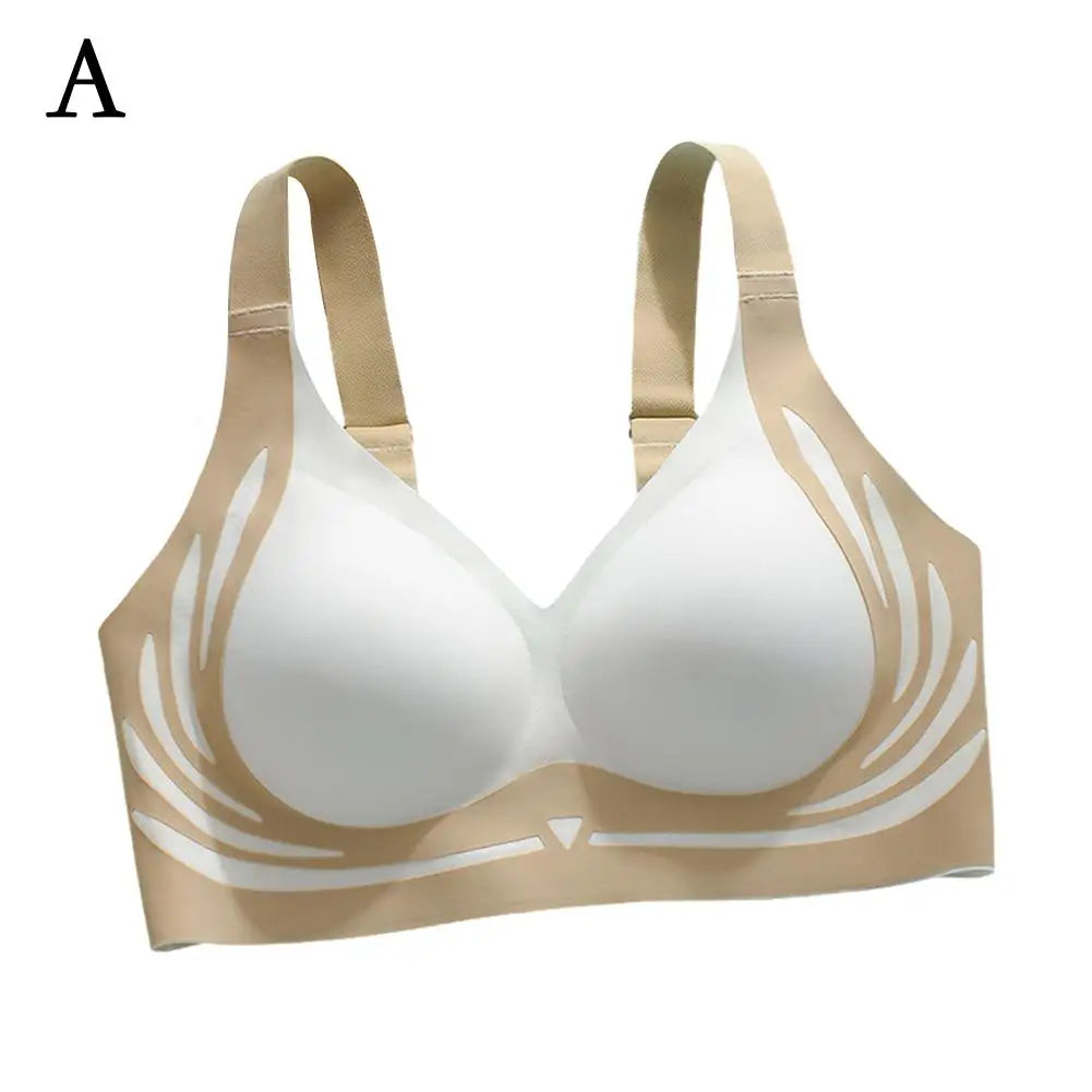 Super Gather Wireless Push-Up Bra Women Gathered up Soft Support Adjustable Underwear Anti-Sagging Seamless Lift-Up Bra