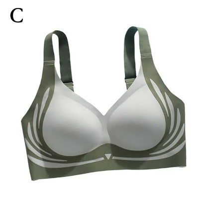 Super Gather Wireless Push-Up Bra Women Gathered up Soft Support Adjustable Underwear Anti-Sagging Seamless Lift-Up Bra