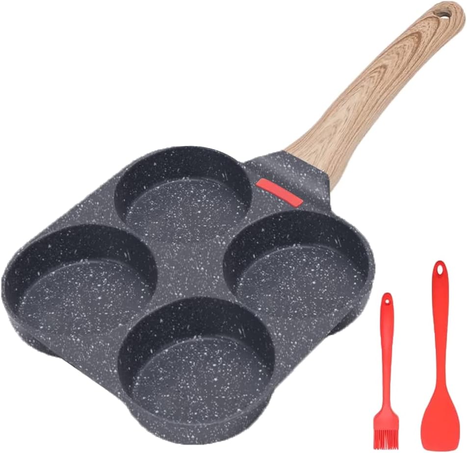 QuadChef Stone Omelet Pan - 4 Cup Non-Stick Skillet