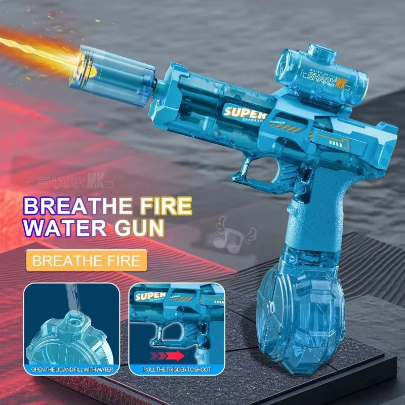Led Light Emitting Electric Water Gun Toys Children Automatic Sensor Lights Water Pistol Summer Outdoor Beach Pool Toy for Kids