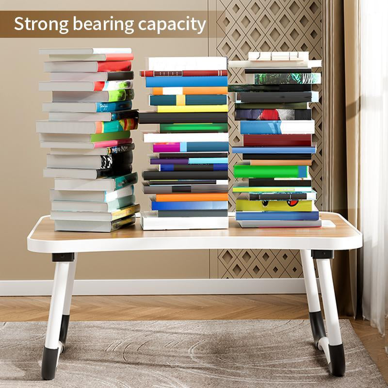 [Line]Ultra Large Portable Laptop Bed Table - Multi Functional Tray Holder with Cup Holder and Drawer, USB, Fan, and Light - Perfect for Eating, Reading, and Writing on Beds, Sofas, Floors - Stable, Durable, and Foldable