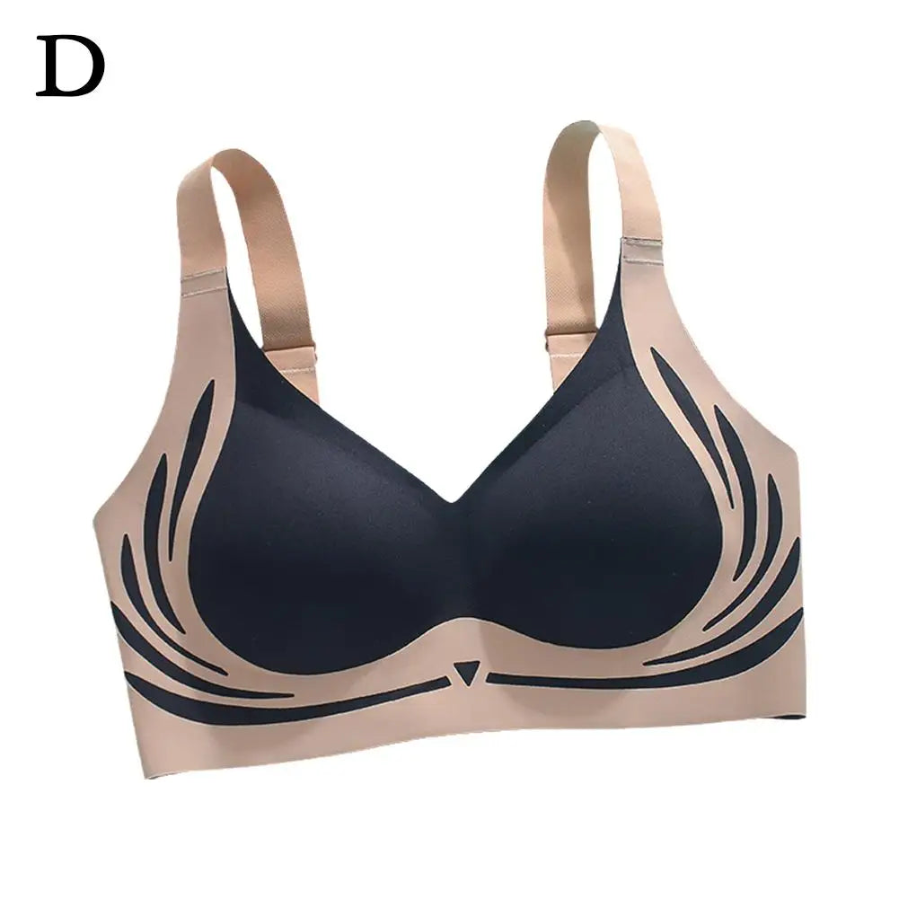 Super Gather Wireless Push-Up Bra Women Gathered up Soft Support Adjustable Underwear Anti-Sagging Seamless Lift-Up Bra