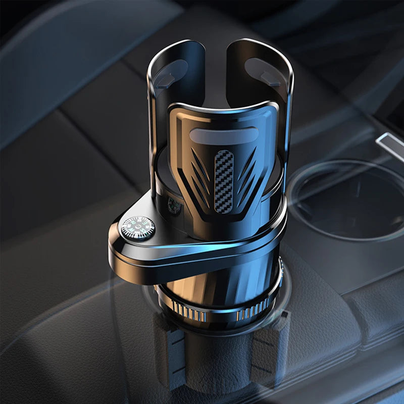 SEAMETAL 2 in 1 Car Cup Holder Expander Adapter Base Vehicle Drinking Bottle Phone Organizer for Auto Car Styling Accessories