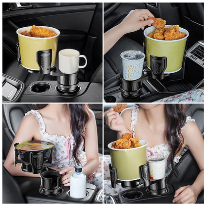 SEAMETAL 2 in 1 Car Cup Holder Expander Adapter Base Vehicle Drinking Bottle Phone Organizer for Auto Car Styling Accessories